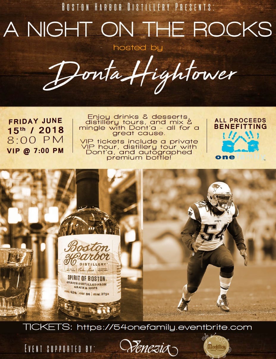 Boston Harbor Distillery Presents: A Night on the Rocks hosted by Dont'a Hightower