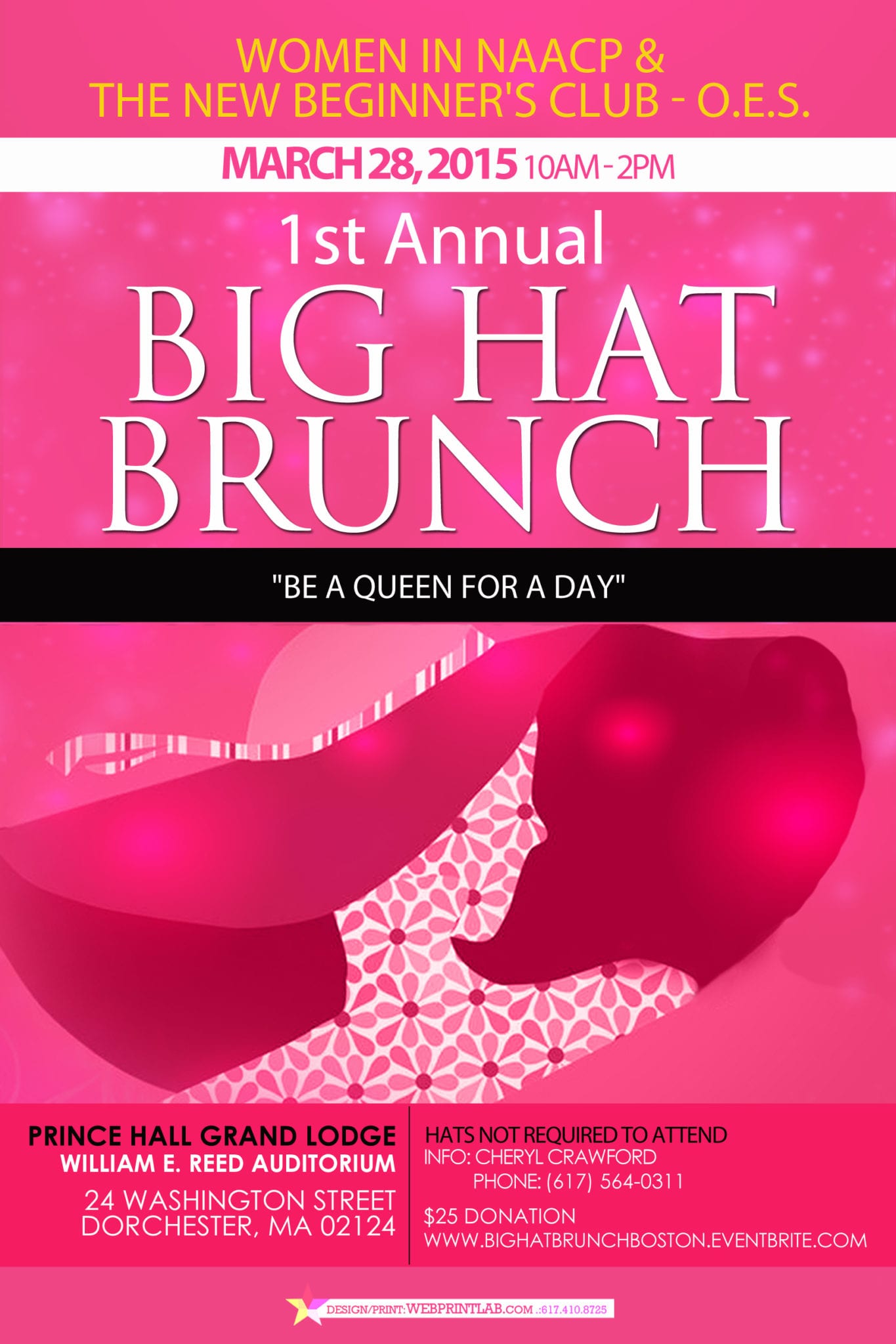 Boston NAACP 1st Annual Big Hat Brunch - A Women's History Month Celebration, Saturday, March 28