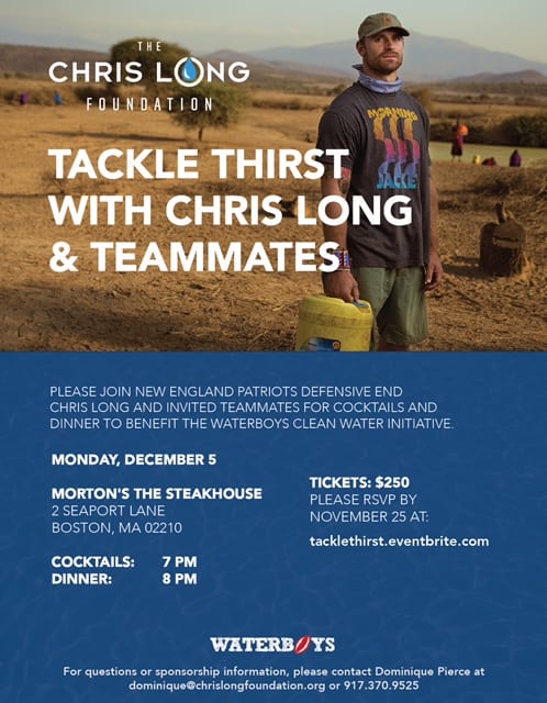 TACKLE THIRST WITH CHRIS LONG AND TEAMMATES