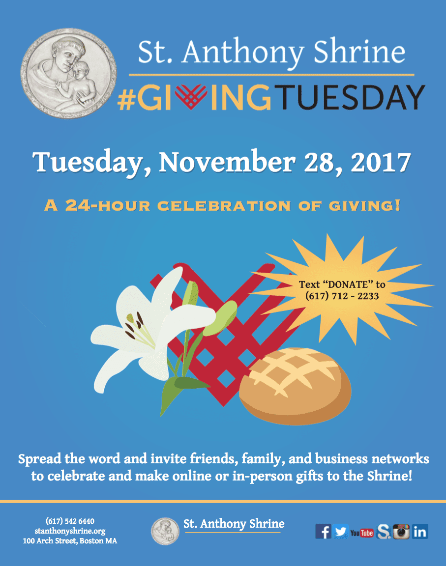 St. Anthony Shrine #GivingTuesday