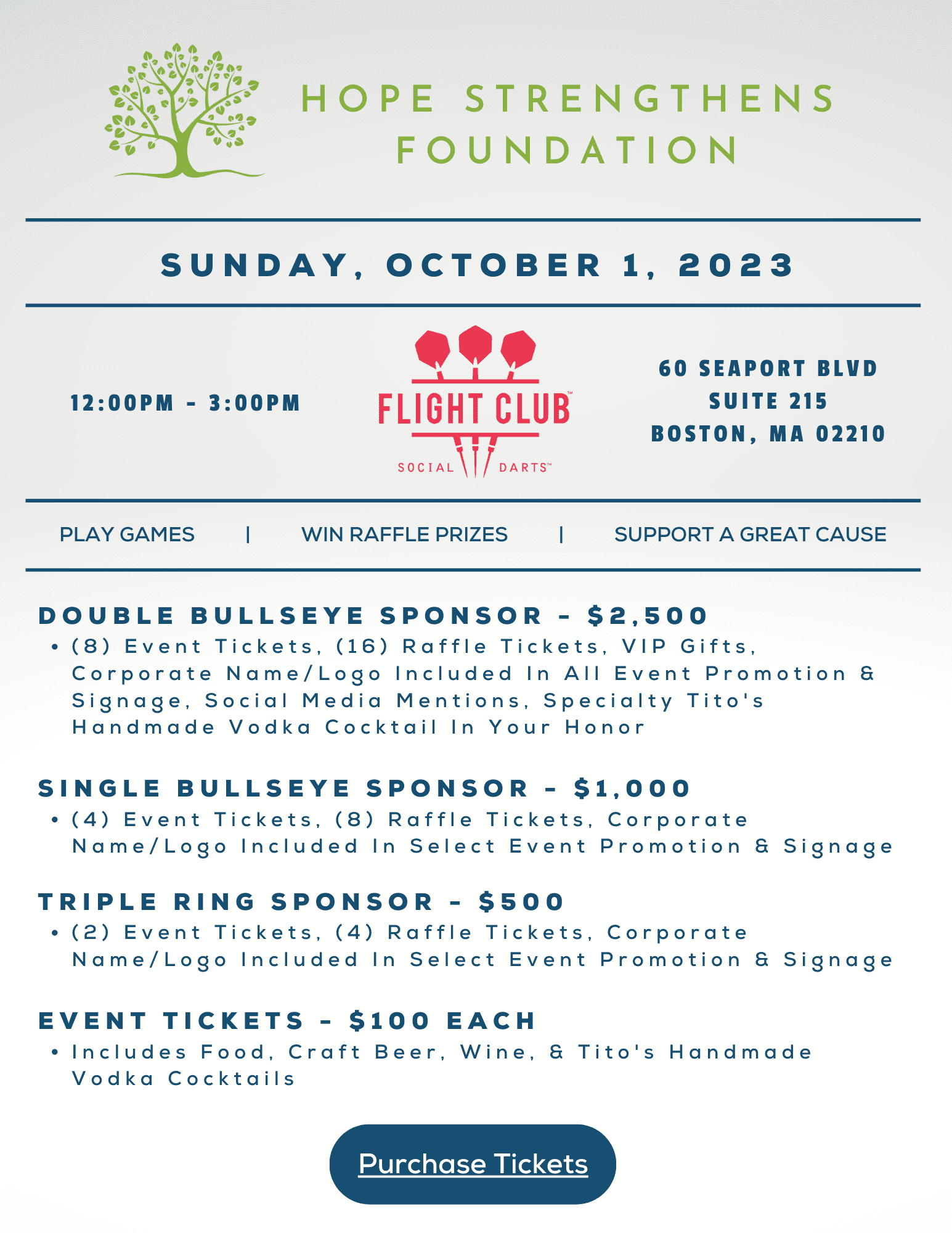 Hope Strengthens Foundation Flight Club Party